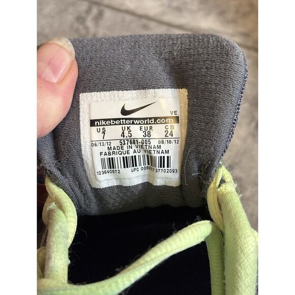 Nike Anodyneds Training Grey Yellow Running Shoes Size 7 Womens - Picture 4 of 7